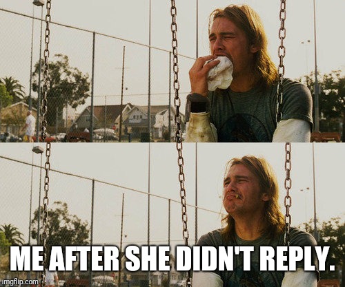 First World Stoner Problems Meme | ME AFTER SHE DIDN'T REPLY. | image tagged in memes,first world stoner problems | made w/ Imgflip meme maker