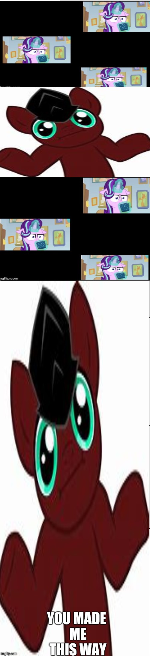 Cocoa-lost Glimmer vs. Why Does It Staff Brony Blank Meme Template