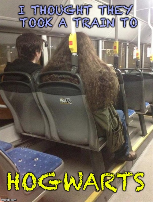 Still better than the Rock's taxi (you thought I was going to say Twilight). | I THOUGHT THEY TOOK A TRAIN TO; HOGWARTS | image tagged in harry potter,hogwarts,memes,funny | made w/ Imgflip meme maker