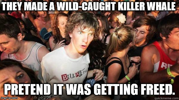 Free WTF?! | THEY MADE A WILD-CAUGHT KILLER WHALE; PRETEND IT WAS GETTING FREED. | image tagged in realization ralph,free willy,orca,whale,wtf,right in the childhood | made w/ Imgflip meme maker