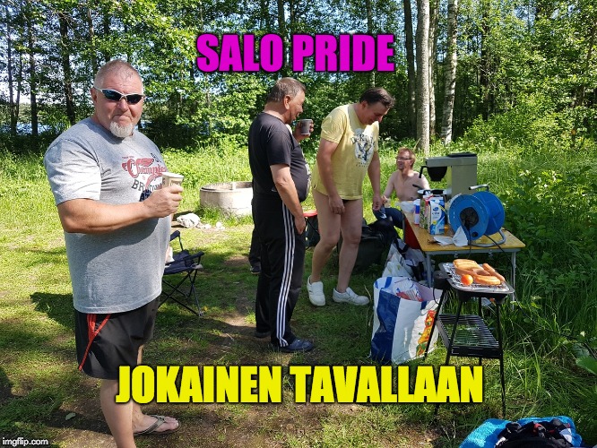 Pride | SALO PRIDE; JOKAINEN TAVALLAAN | image tagged in pride | made w/ Imgflip meme maker