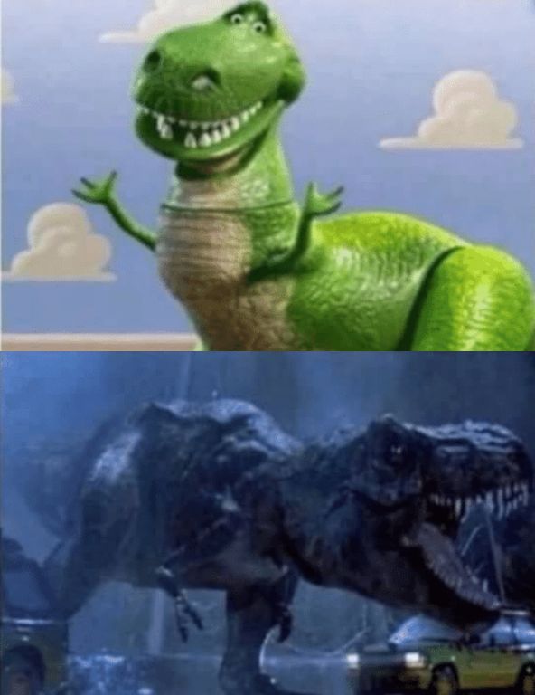 High Quality Happy Angry Dinosaur Blank Meme Template