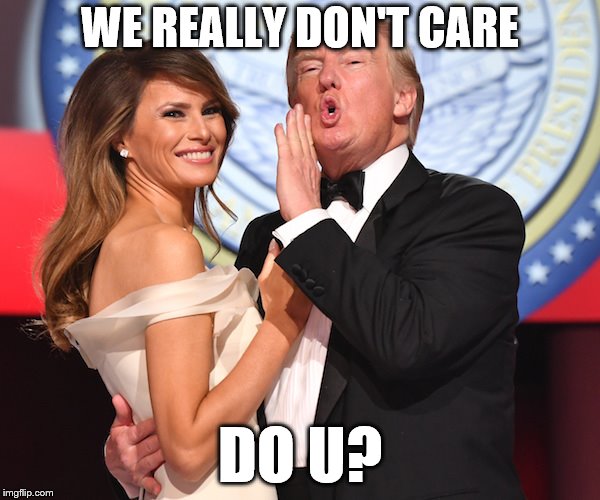 We really don't care, do u? | WE REALLY DON'T CARE; DO U? | image tagged in meme,political meme,trump,melania trump,immigration | made w/ Imgflip meme maker