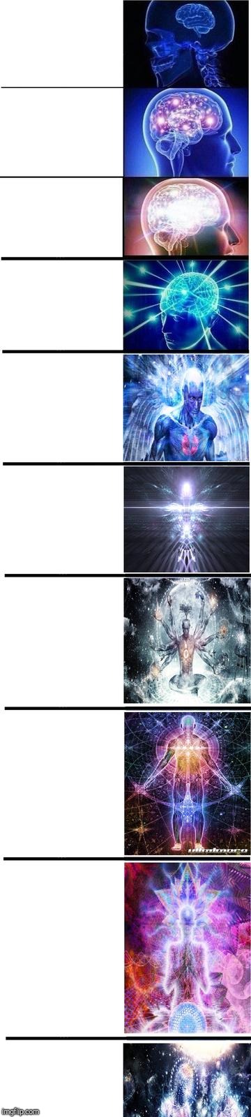 High Quality Expanding brain 10 panel Blank Meme Template