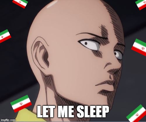 one punch man | LET ME SLEEP | image tagged in one punch man | made w/ Imgflip meme maker