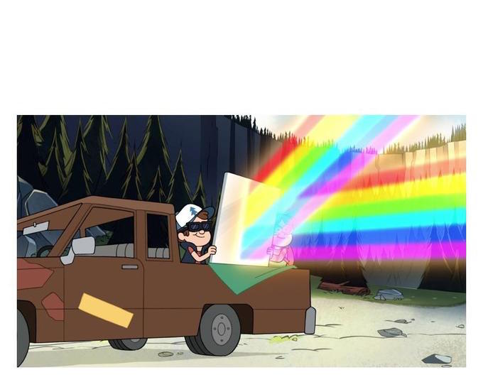 High Quality Rainbow Dipper Blank Meme Template