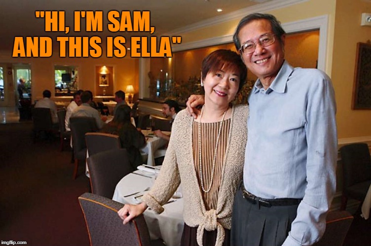 "HI, I'M SAM, AND THIS IS ELLA" | made w/ Imgflip meme maker