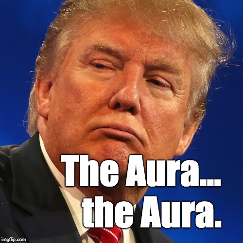 The Aura... the Aura. | The Aura…; the Aura. | image tagged in thehorror,theaura,donald trump,trump | made w/ Imgflip meme maker
