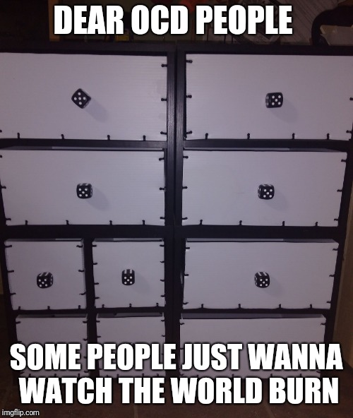 DEAR OCD PEOPLE; SOME PEOPLE JUST WANNA WATCH THE WORLD BURN | image tagged in warning for ocd's | made w/ Imgflip meme maker