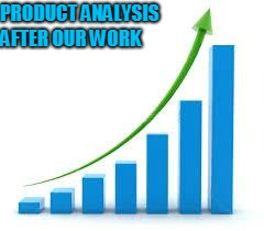 graph | PRODUCT ANALYSIS AFTER OUR WORK | image tagged in graph | made w/ Imgflip meme maker