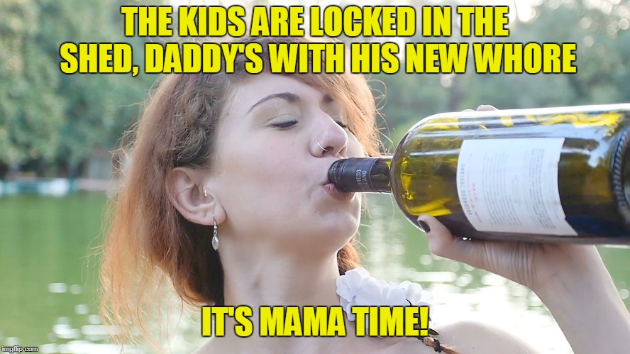 THE KIDS ARE LOCKED IN THE SHED, DADDY'S WITH HIS NEW W**RE IT'S MAMA TIME! | made w/ Imgflip meme maker
