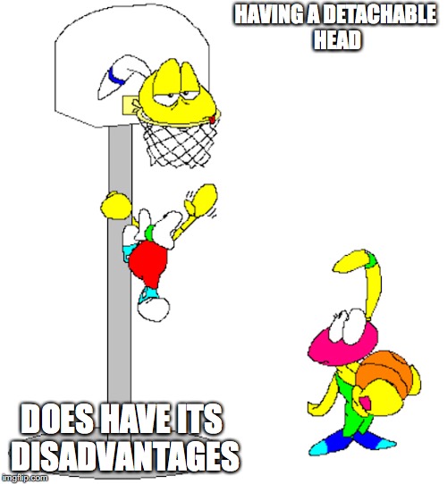 Headdy | HAVING A DETACHABLE HEAD; DOES HAVE ITS DISADVANTAGES | image tagged in headdy,headless,memes | made w/ Imgflip meme maker
