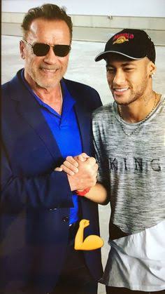 Neymar & Schwarzenegger Blank Meme Template