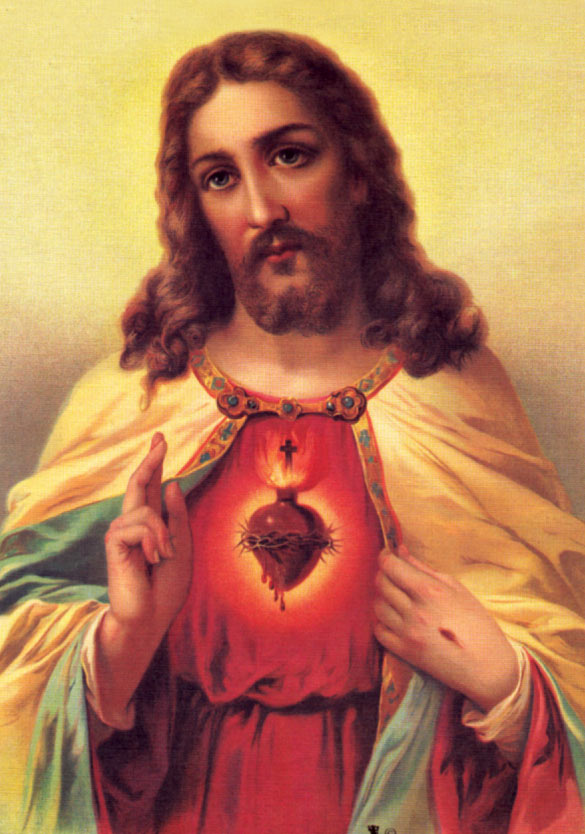 sacred bleeding heart jesus Blank Meme Template