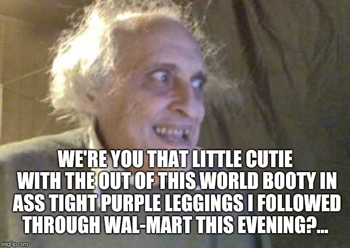 WE'RE YOU THAT LITTLE CUTIE WITH THE OUT OF THIS WORLD BOOTY IN ASS TIGHT PURPLE LEGGINGS I FOLLOWED THROUGH WAL-MART THIS EVENING?... | made w/ Imgflip meme maker