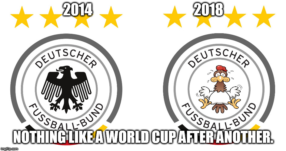 Nothing like a world cup after another. |  2014                                      2018; NOTHING LIKE A WORLD CUP AFTER ANOTHER. | image tagged in world cup | made w/ Imgflip meme maker