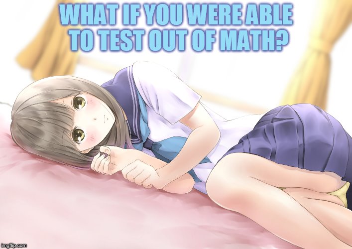 WHAT IF YOU WERE ABLE TO TEST OUT OF MATH? | made w/ Imgflip meme maker