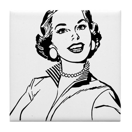 classic 1950s woman clip art  Blank Meme Template