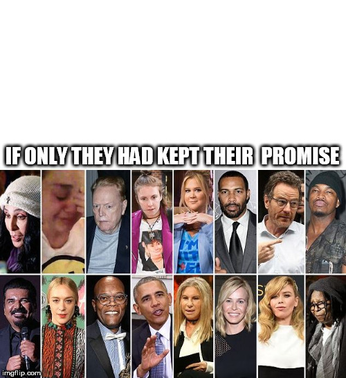 woulda been nice if they actually  left   | IF ONLY THEY HAD KEPT THEIR 
PROMISE | image tagged in said they'd move  then they  didn't | made w/ Imgflip meme maker