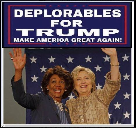 High Quality maxine waters hillary clinton deplorables for Trump 2020   Blank Meme Template