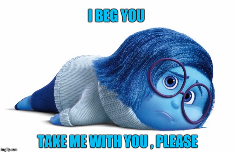 Sadness | I BEG YOU TAKE ME WITH YOU , PLEASE | image tagged in sadness | made w/ Imgflip meme maker