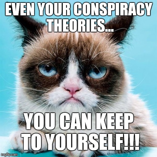 EVEN YOUR CONSPIRACY THEORIES... YOU CAN KEEP TO YOURSELF!!! | made w/ Imgflip meme maker