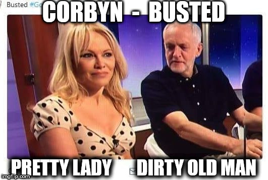Dirty old man stares at ladies breasts | CORBYN  -  BUSTED; PRETTY LADY       DIRTY OLD MAN | image tagged in corbyn - dirty old man,corbyn eww,party of hate,communist socialist,funny,corbyn tits | made w/ Imgflip meme maker