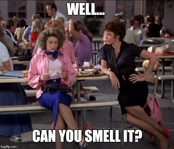 Something smells fishy | WELL... CAN YOU SMELL IT? | image tagged in grease movie,john travolta,1970's,classic movies,funny memes,movies | made w/ Imgflip meme maker