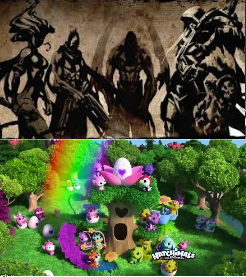 Four Horsemen VS Hatchimals | image tagged in memes | made w/ Imgflip meme maker
