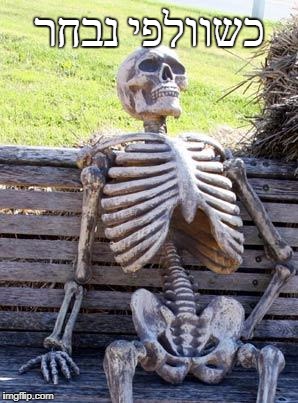 Waiting Skeleton Meme | כשוולפי נבחר | image tagged in memes,waiting skeleton | made w/ Imgflip meme maker