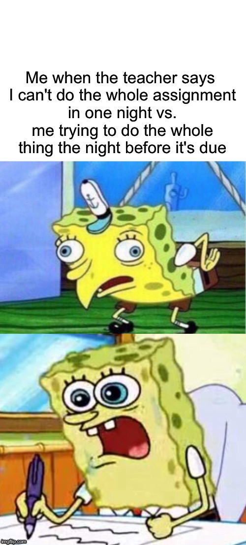 procrastination meme spongebob