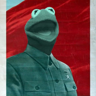 High Quality Communist Kermit Blank Meme Template