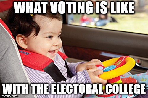 electoral college | WHAT VOTING IS LIKE; WITH THE ELECTORAL COLLEGE | image tagged in memes,electoral college,voting | made w/ Imgflip meme maker