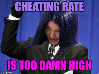Too Damn High Mima | CHEATING RATE IS TOO DAMN HIGH | image tagged in too damn high mima | made w/ Imgflip meme maker
