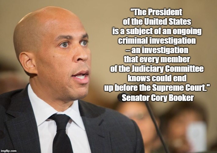 "The President of the United States is a subject of an ongoing criminal investigation â€“ an investigation that every member of the Judiciary  | made w/ Imgflip meme maker