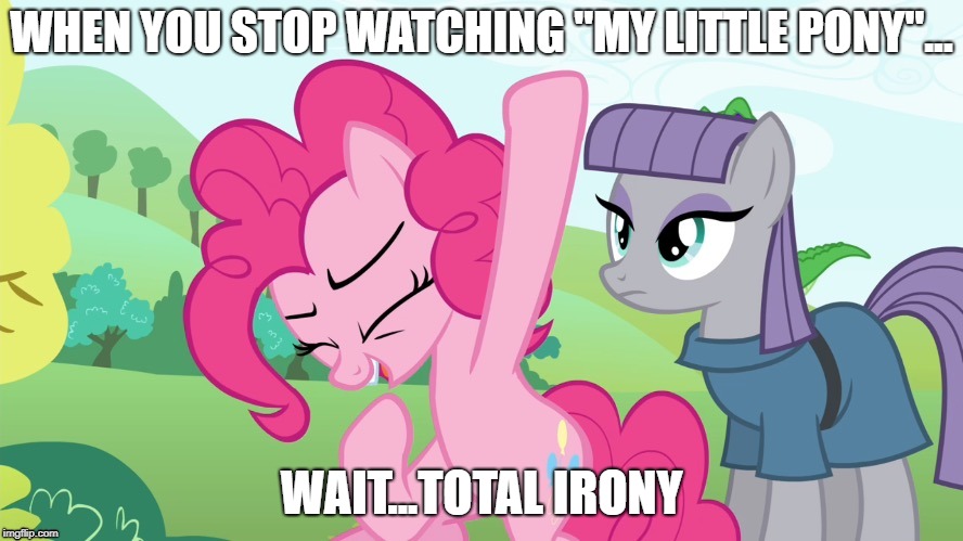 Another picture from | WHEN YOU STOP WATCHING "MY LITTLE PONY"... WAIT...TOTAL IRONY | image tagged in another picture from | made w/ Imgflip meme maker