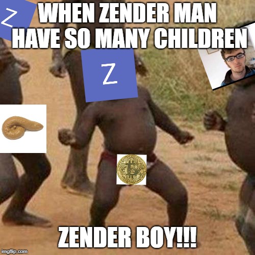 Third World Success Kid Meme | WHEN ZENDER MAN HAVE SO MANY CHILDREN; ZENDER BOY!!! | image tagged in memes,third world success kid | made w/ Imgflip meme maker