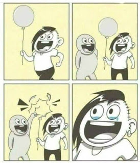 High Quality ballon pooped cry Blank Meme Template