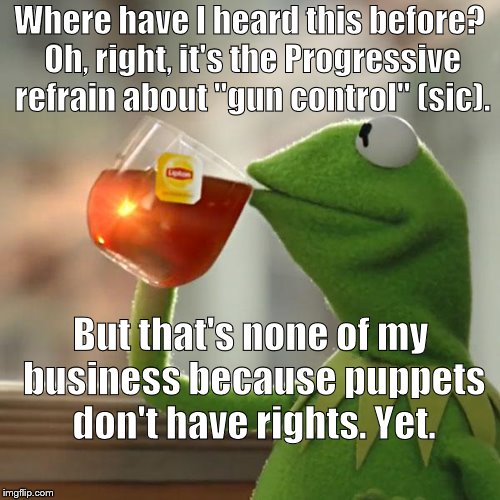 But That's None Of My Business Meme | Where have I heard this before? Oh, right, it's the Progressive refrain about "gun control" (sic). But that's none of my business because pu | image tagged in memes,but thats none of my business,kermit the frog | made w/ Imgflip meme maker