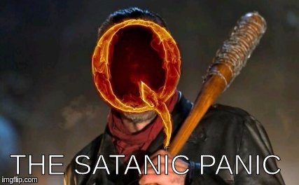 #THESATANICPANIC | THE SATANIC PANIC | image tagged in jesus,jesus christ,smiling jesus,satan,satanism | made w/ Imgflip meme maker
