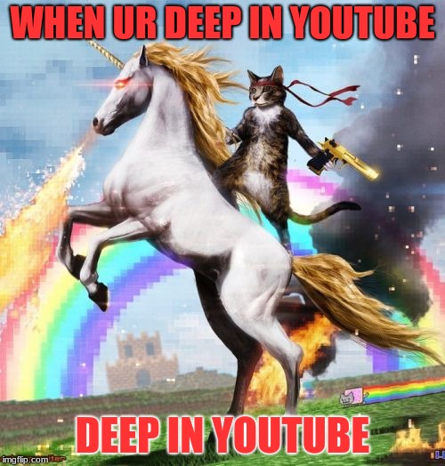 Welcome To The Internets Meme | WHEN UR DEEP IN YOUTUBE; DEEP IN YOUTUBE | image tagged in memes,welcome to the internets | made w/ Imgflip meme maker