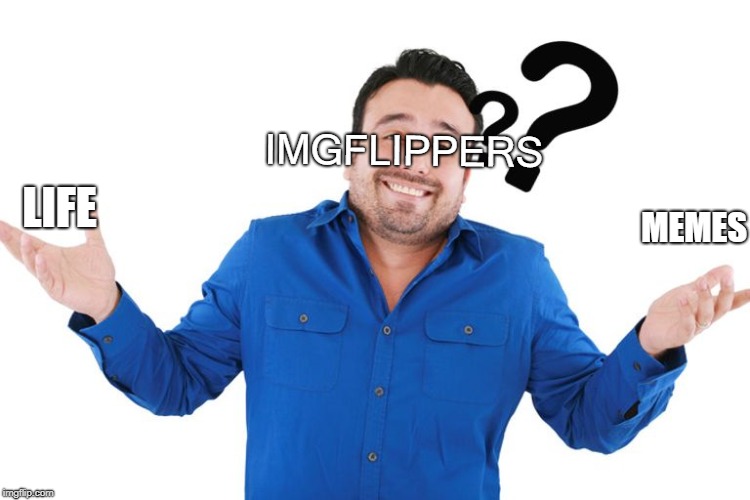 Just made my own template! Use it if you want. | IMGFLIPPERS; MEMES; LIFE | image tagged in can't choose man | made w/ Imgflip meme maker