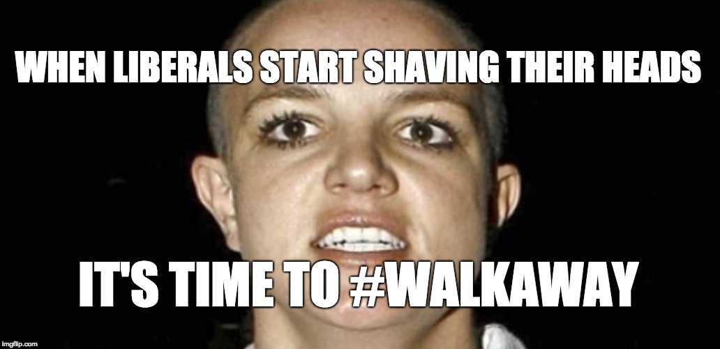 Brittney shaved head | WHEN LIBERALS START SHAVING THEIR HEADS; IT'S TIME TO #WALKAWAY | image tagged in brittney shaved head | made w/ Imgflip meme maker