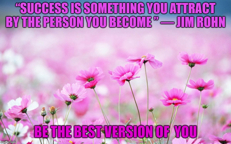 Success attracts | “SUCCESS IS SOMETHING YOU ATTRACT BY THE PERSON YOU BECOME ” ― JIM ROHN; BE THE BEST VERSION OF  YOU | image tagged in success,motivational,attraction,best,inspire,happy | made w/ Imgflip meme maker