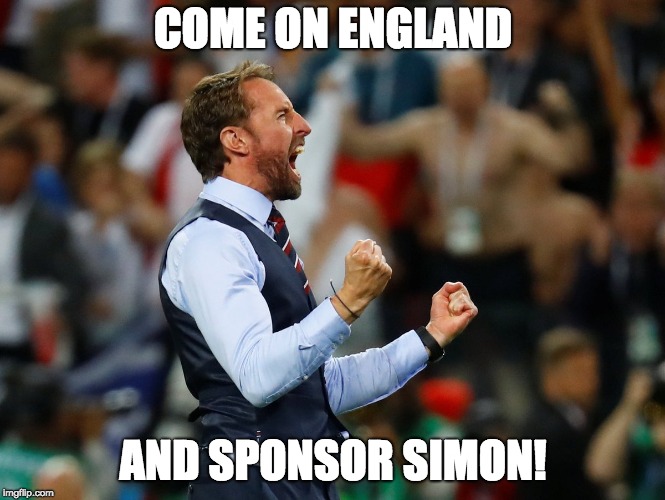COME ON ENGLAND; AND SPONSOR SIMON! | made w/ Imgflip meme maker