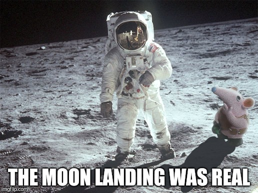 THE MOON LANDING WAS REAL! |  THE MOON LANDING WAS REAL | image tagged in moon landing,fake moon landing,moon landing hoax,aliens,astronaut,alien | made w/ Imgflip meme maker