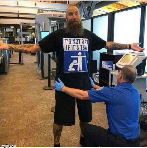 No Caption Required. | image tagged in memes,tsa,airport,security,national security,gay | made w/ Imgflip meme maker