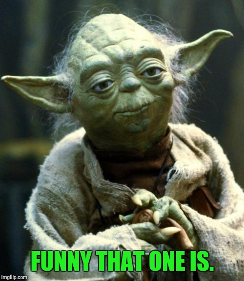 Star Wars Yoda Meme | FUNNY THAT ONE IS. | image tagged in memes,star wars yoda | made w/ Imgflip meme maker