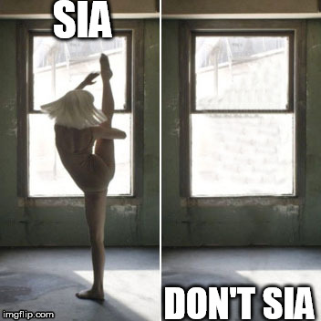 SIA; DON'T SIA | image tagged in sia,funny memes | made w/ Imgflip meme maker