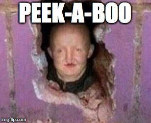 Peek-A-Boo | PEEK-A-BOO | image tagged in memes | made w/ Imgflip meme maker